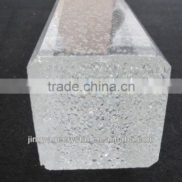 Extra White Bubble Polished Glass Pillars For Sale
