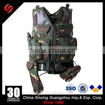 cheap multi-pockets vest light weight camouflage tactical military mesh designed vest for army