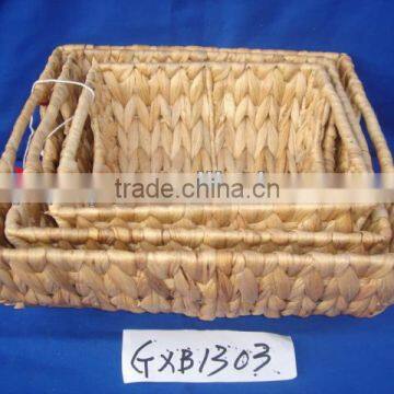 Eco-friendly handmade storage basket for home use with insert handle