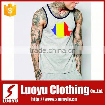 custom muscle tank tops design 95% cotton 5% spandex gym tank tops