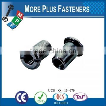 Made In Taiwan Furniture Connector Nut Hex Socket Recess Connector Nut With Knurl Truss Head Joint Connector Nut