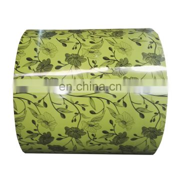 China flower design painted color coated galvanized metal sheet ppgi steel coil