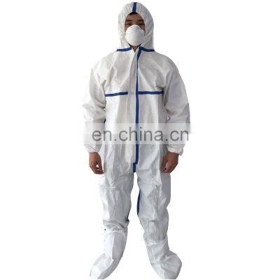 Waterproof Disposable Taped Seam Microporous Coverall Personal Protective Coveralls
