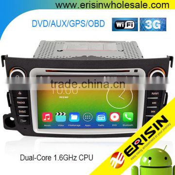Erisin ES2506B 7" Android 4.4.4 Car Radio DVD CD GPS Player for Mercedes Smart