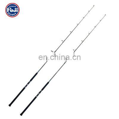 Hot selling 2.32m Fuji guide ring saltwater carbon fiber shore jigging rod spinning