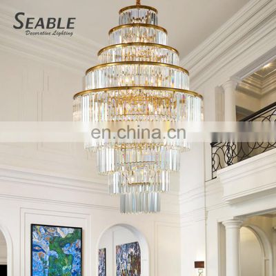 Modern Style Indoor Decoration Lighting Home Villa Hotel Metal Luxury Crystal Chandelier