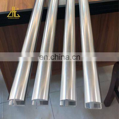 Factory produce high end 6463 mirror polished aluminium shower profiles for shower screen