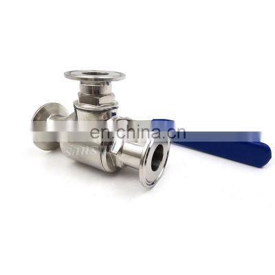 1.5 inch hygienic manual  three way ball valve