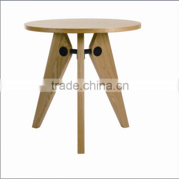 ash veneer gueridon table by Jean Prouve for dining room