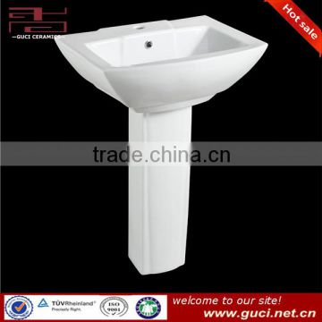 Bathroom ceramic pedestal basin