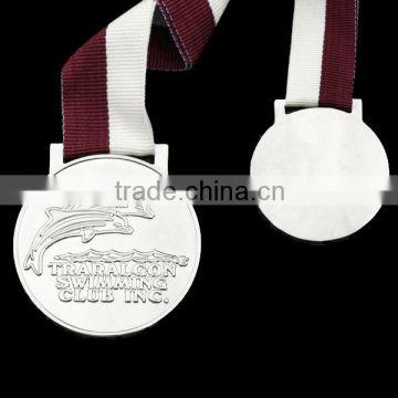 custom dolphin swimming club wholesale medals,stainless steel religious medals