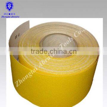 high quality white corundum yellow sand paper roll for decorating, nail file ,foot fail,painting