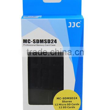 JJC SD Card Case MC-SDMSD24 Water-resistent Memory Card Case for 12SD 12MSD