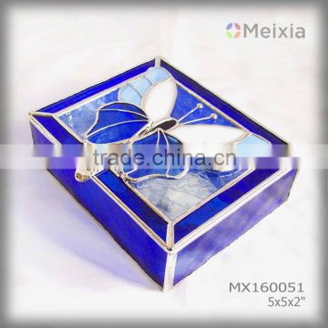 MX1600051 tiffany style stained glass butterfly jewelry gift boxes