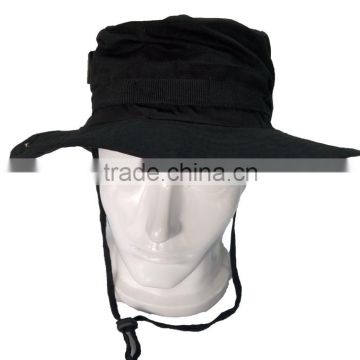 Military outdoor hunting pure black boonie hat