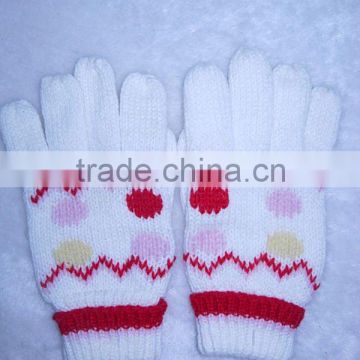Jacquard magic knitted gloves