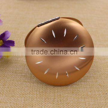 Custom luxury rose gold whistling compact mirror / pocket mirror