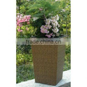 Rattan Planter with Plastic Liner- Small