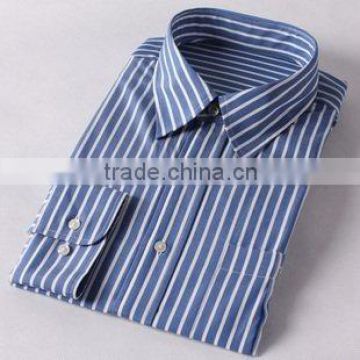 yarn dyed strip pattern cotton shirts for men