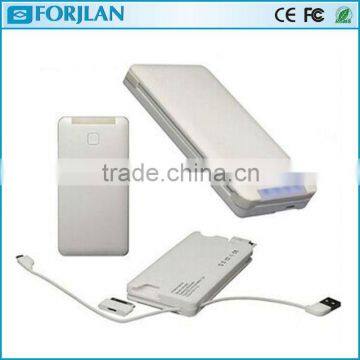 3 in 1 build-in cable power bank 5000mah