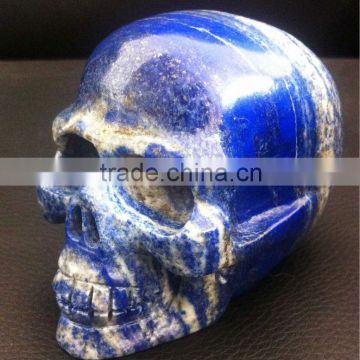 Gemstone Hand Carving Lapis Lazuli Skull for Sale