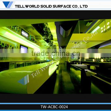 hot sale fashionable beautiful luxury artificial marble led bar counter furniture