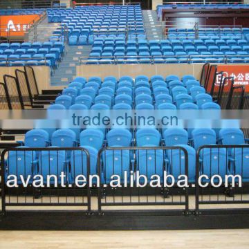 portable,removable arena anti-aging retractable stadium chair,retracted gymnasium seating for public sports