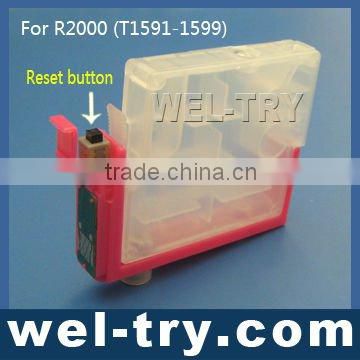 Refillable/compatible inkjet cartridge R2000 with Reset button