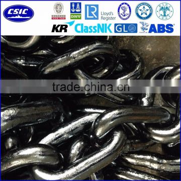 xichang black painted ship used manufacture welded steel open link buoy chain