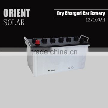 12V 100AH dry charged car battery