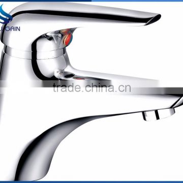 Classic lavatory single zinc handle brass body basin faucet decked chrome plating wash basin mixer