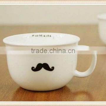 ceramic beard bowl with beard logo bowl