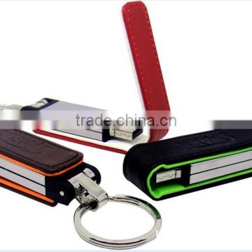 Promotional gift leather usb stick 1gb with high speed Flash