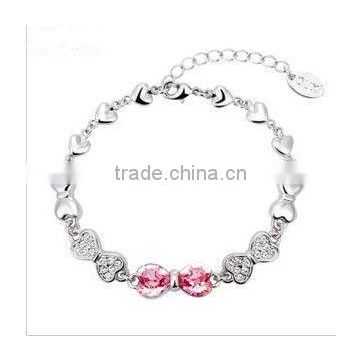 OUXI 2016 top quality korean design crystal charm wholesale bangles fashion bracelet 30199