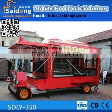 Best quality fiber glass food cart pearl pannel food cart motorcycle food cart