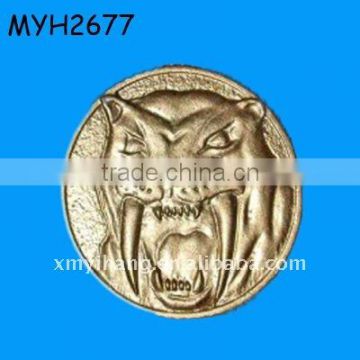resin Sabertooth Tiger gold medallions coin