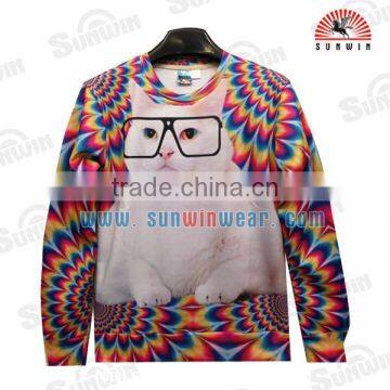 OEM Mens/Womens winter warm hooded Sublimated 3d Print Sweatshirt