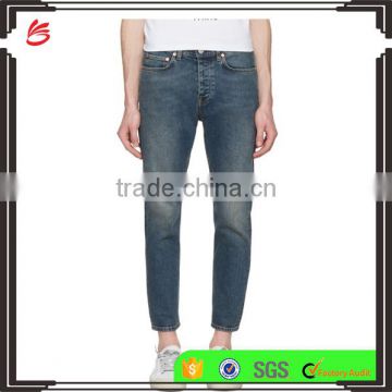 Custom Blue Town Jeans Washed Blue 100% cotton Jeans for Men/Latest Design Jeans Pants