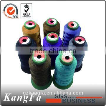 High strength polyester filament yarns for sewing leather products