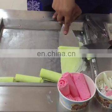 2018 New Arrival Thailand Flat Pan Fried Ice Cream Making Roll Machine