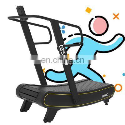 with best price Curved treadmill & air runner fitness equipment without motor guarantee low carbon gym treadmill