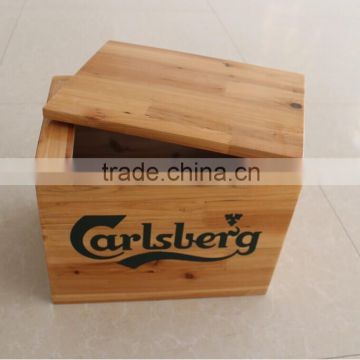 High quality outdoor ice wood cooler box