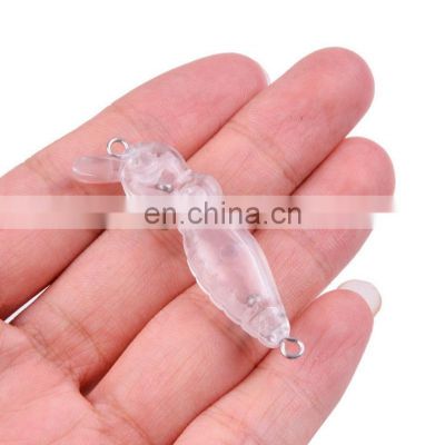45mm 2.6g  Fishing  Bait Artificial fishlures Transparent Unpainted Body Fishing Bees Blank