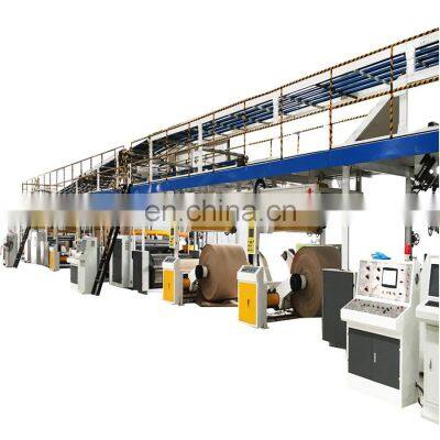 high speed 5 ply corrugated paperboard production line corrugated carton box making machine