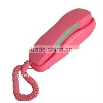 corded slim trimline phone with crystal buttons hotel phone for bathroom