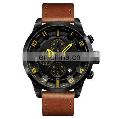 OEM custom quartz watch movement price SKMEI quartz leather watches#1309