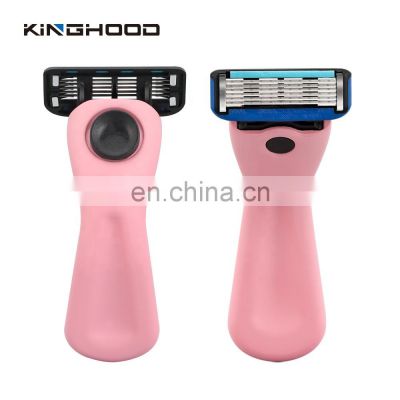 Custom Modern Pink High Quality Women  6 Blades System  Razors Shaving Safety Razor