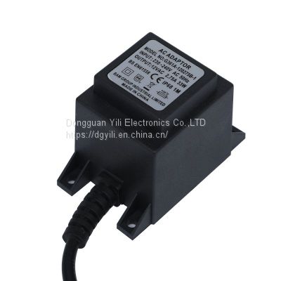 Outdoor Waterproof IP68 240V to 12V 2.75A 33W AC Adaptor