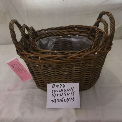 Wicker Basket Popular Hand-made  Empty Wicker Fruit Basket