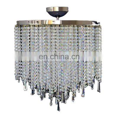 Medium-Sized round Crystal Glass Chandelier Ceiling LED Light for Banquet Hall Living Room Bedroom Restaurants Hotels